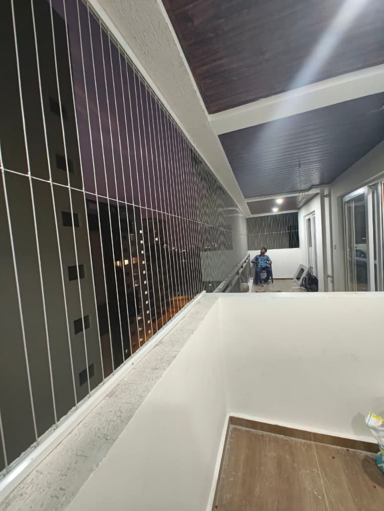 Full Length Apartment Balcony Cable Grill