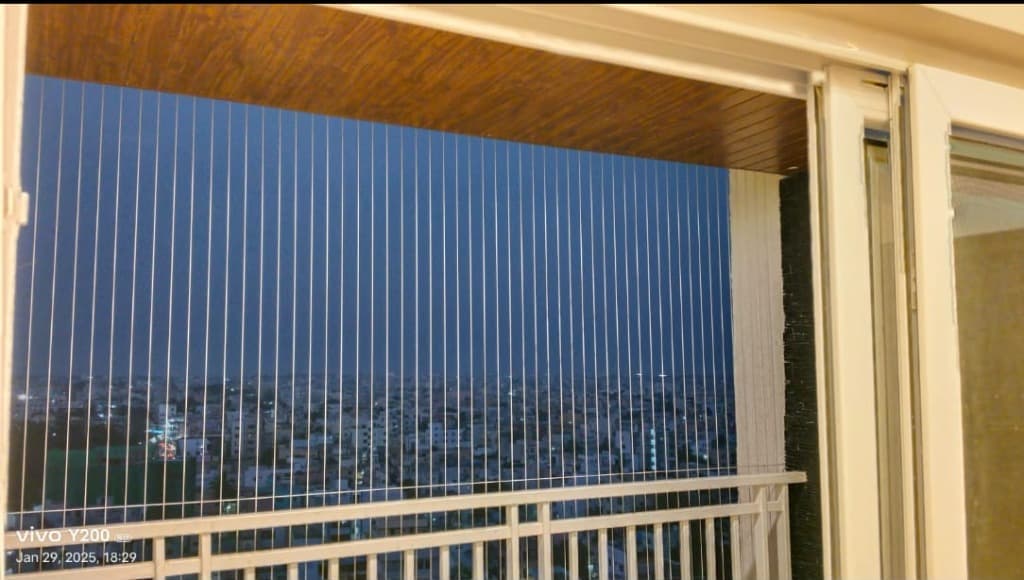 High-Rise Apartment Balcony Invisible Grill